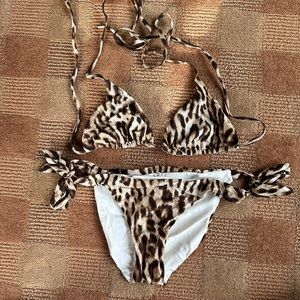 Monday Swimwear Size Small Animal Print Bikini